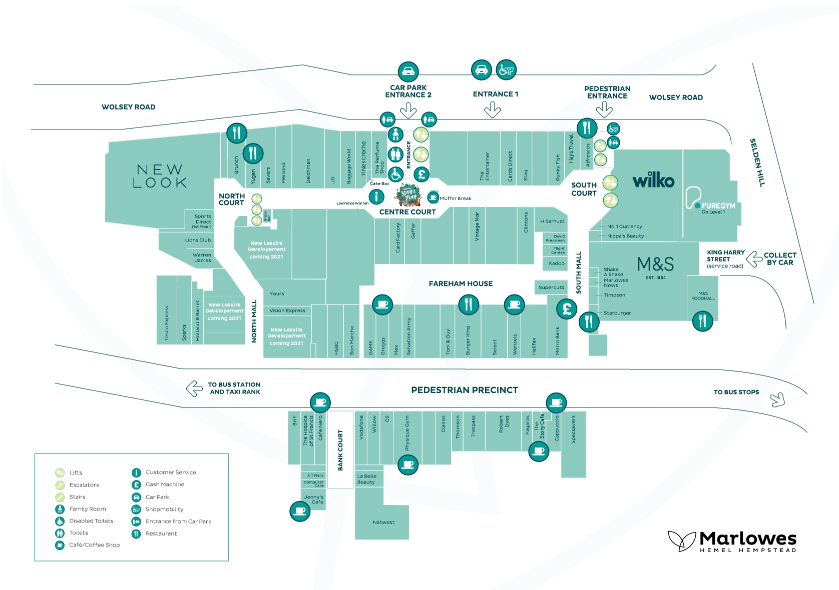 The Marlowes Floor Plan Marlowes Shopping Centre